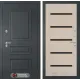 Входная дверь Атлантик 01 - Беленый дуб, стекло черное