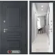 Входная дверь Атлантик с зеркалом Панорама - Белый софт