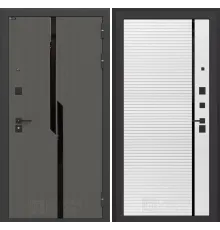 Входная дверь CARBON 22 - Белый софт, черная вставка