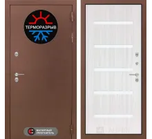 Входная дверь Термо Магнит 01 - Сандал белый, стекло белое