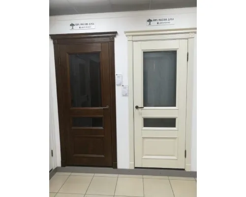 Дверь массив дуба Ока Афродита ДО Античный орех