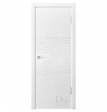 Дверь эмаль Dio Doors Гринвуд-2 ДГ Эмаль белая патина серебро