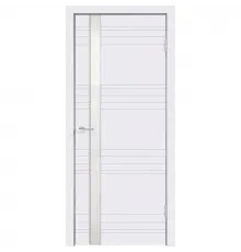 Дверь эмаль Velldoris Scandi N Z1 Белый RAL 9003 со стеклом Lacobel белым