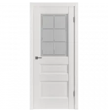 Дверь ВФД Classic Trend Trend 3 Polar Soft со стеклом сатинат с алмазной гравировкой