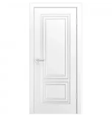 Дверь BP-DOORS Фави В0 ДГ Эмаль белая с патиной серебро