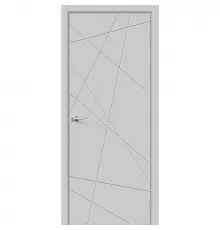 Дверь ПЭТ BRAVO Граффити-5.Д.П ДГ  Grey Silk