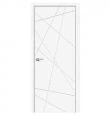 Дверь ПЭТ BRAVO Граффити-5.Д.П ДГ  White Silk