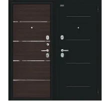 Дверь входная BRAVO Лайн Букле черное/Wenge Veralinga