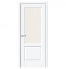 Дверь ПЭТ BRAVO Неоклассик-33 ДО  White Silk