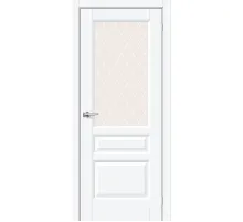 Дверь ПЭТ BRAVO Неоклассик-35 ДО  White Silk