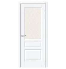 Дверь ПЭТ BRAVO Неоклассик-35 ДО  White Silk